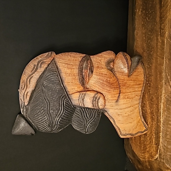 Wooden African Face Carvings - Picture 2 of 5